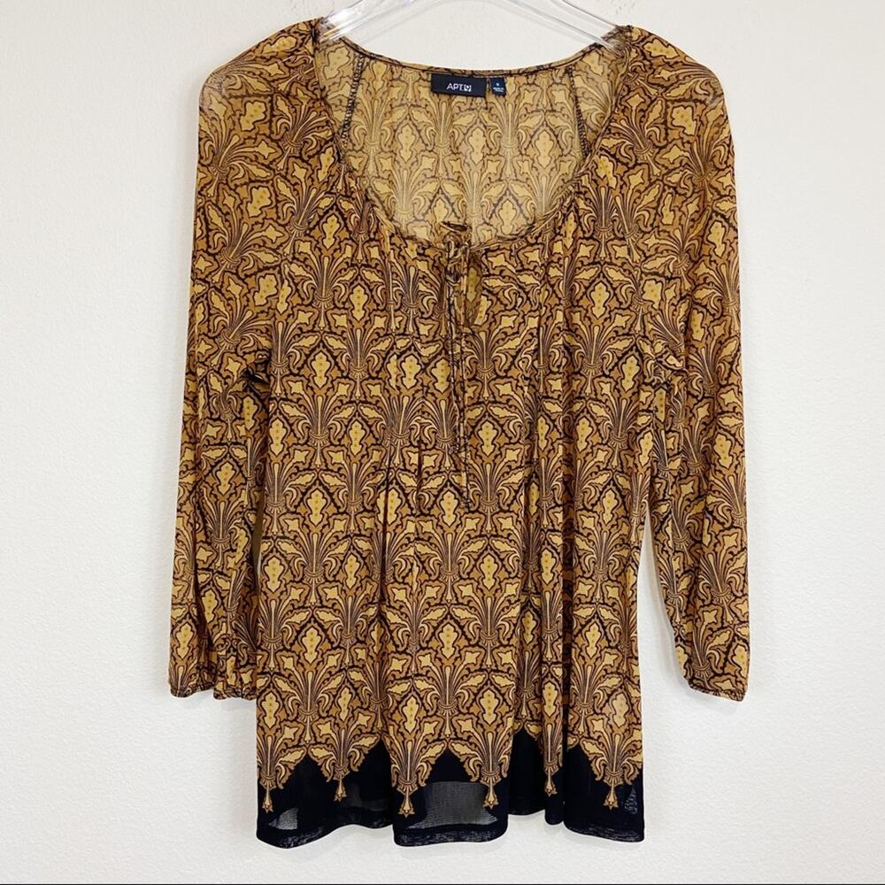 Apt. 9 | Damask Mesh Blouse Size Small